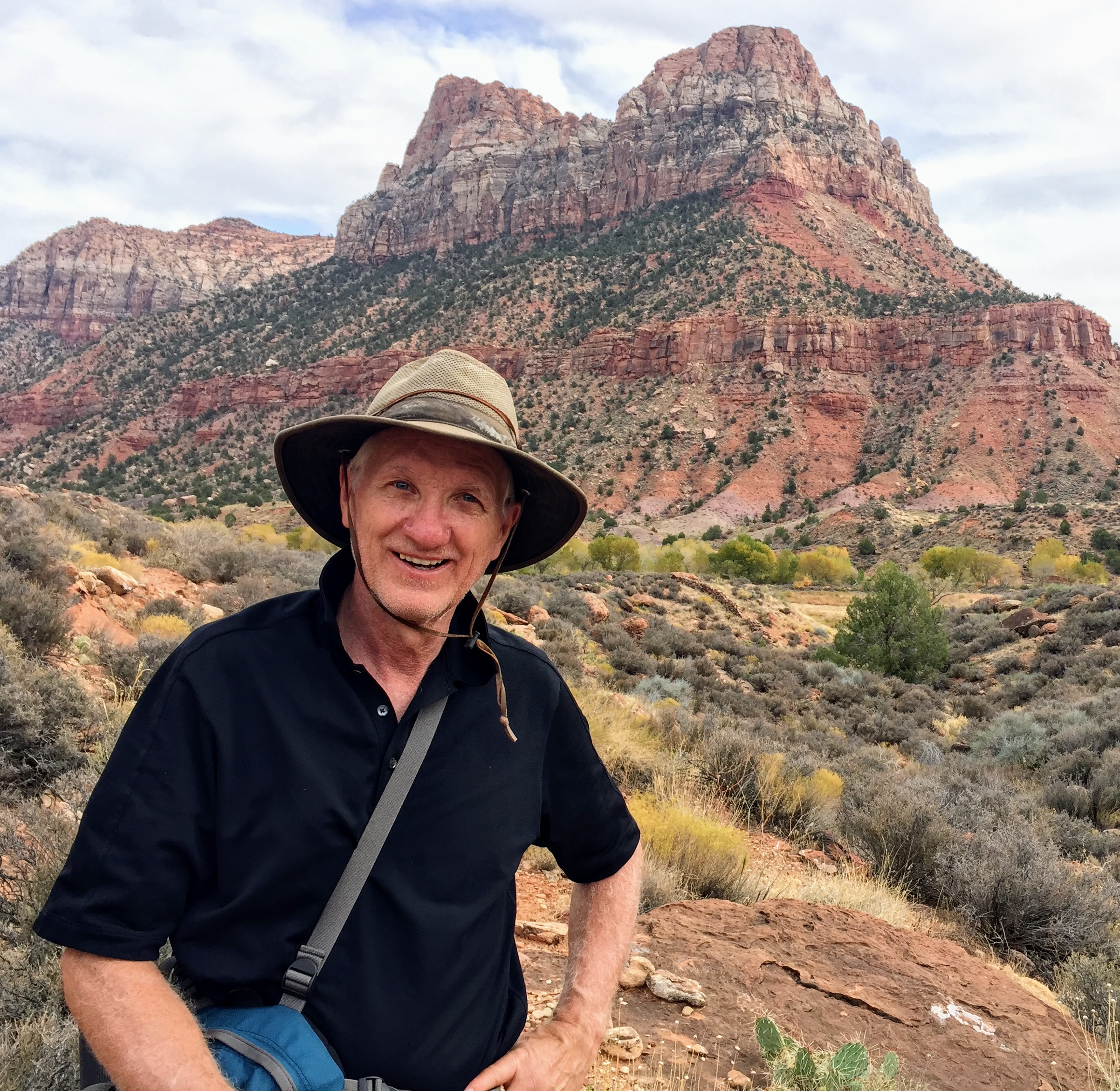 Richard Sheffield in old remote Shunesburg near Zion National Park